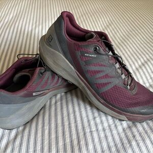 Salomon Women's Athletic Shoes - Burgundy and Gray